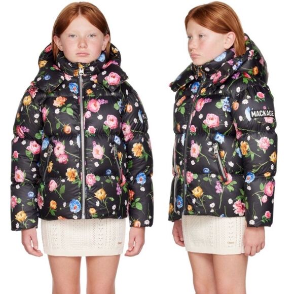 Mackage Jesse Floral Down Puffer Jacket, NWT, Size 10 - Picture 3 of 16